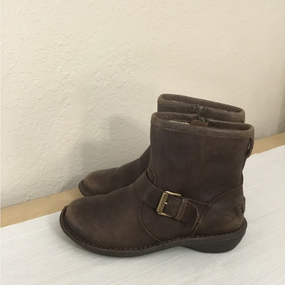 UGG Australia Bryce Winter Leather Boots in Lodge Brown Size 6 - Picture 3 of 11